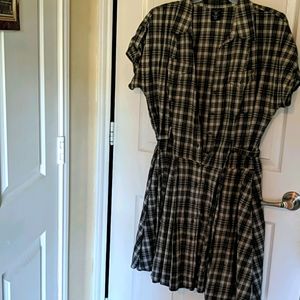 Button down knee length dress